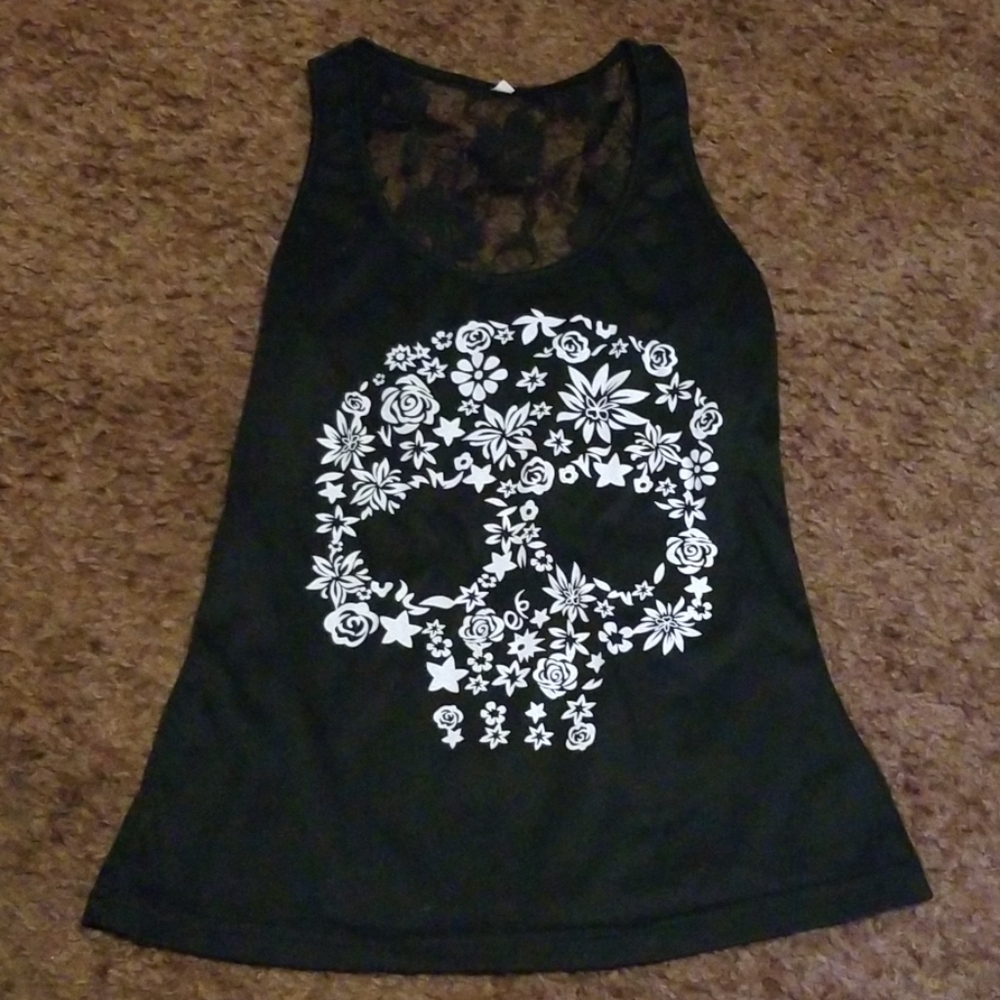 Floral Skull top